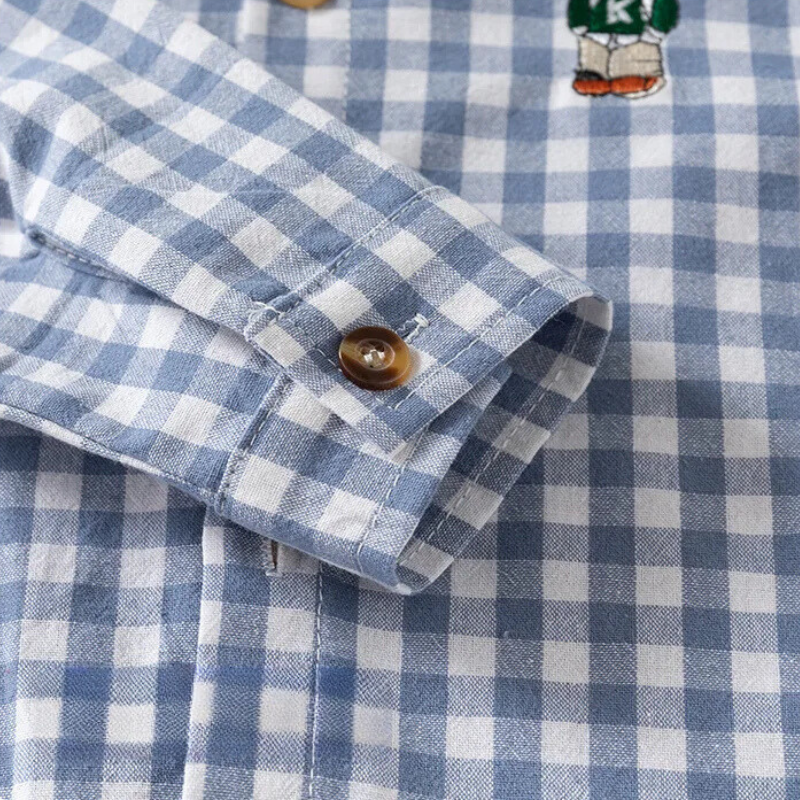 Camisa Infantil Menino Xadrez de Algodão Bambino
