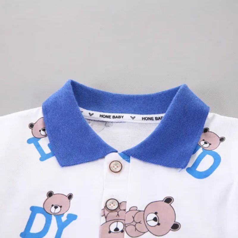 Conjunto infantil masculino ursinho, conjunto infantil camisa/short, conjunto infantil de verão, conjunto infantil casual, conjunto infantil menino
