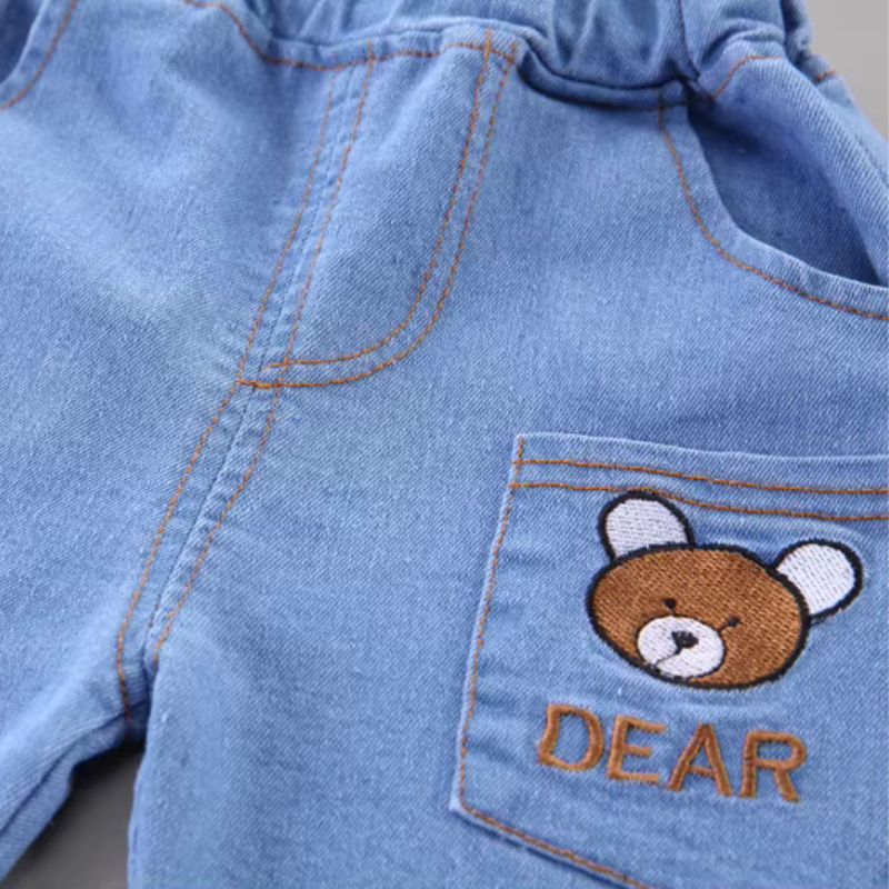Conjunto infantil masculino ursinho, conjunto infantil camisa/short, conjunto infantil de verão, conjunto infantil casual, conjunto infantil menino