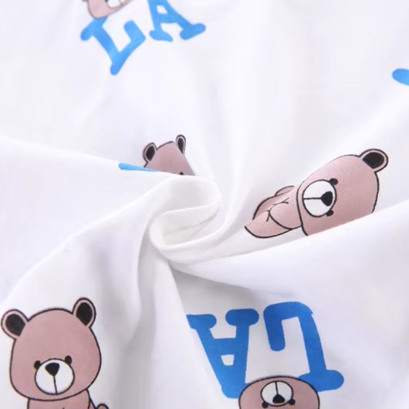 Conjunto infantil masculino ursinho, conjunto infantil camisa/short, conjunto infantil de verão, conjunto infantil casual, conjunto infantil menino