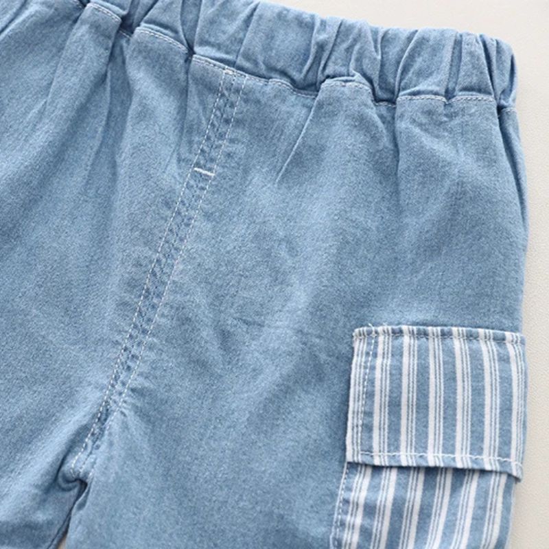 Conjunto Infantil Masculino Camisa/Short Listrado Fashion Bambino