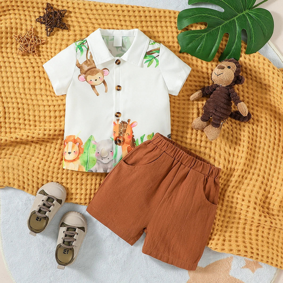 Conjunto infantil menino zoológico, Conjunto infantil masculino, conjunto infantil camisa/short, conjunto infantil, conjunto infantil casual, conjunto infantil menino