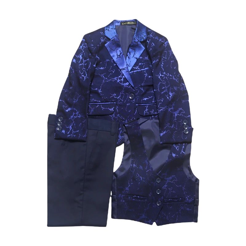Terno Infantil Masculino, Terno Infantil Estampado Azul, Terno Masculino infantil, Terno masculino infantil azul marinho