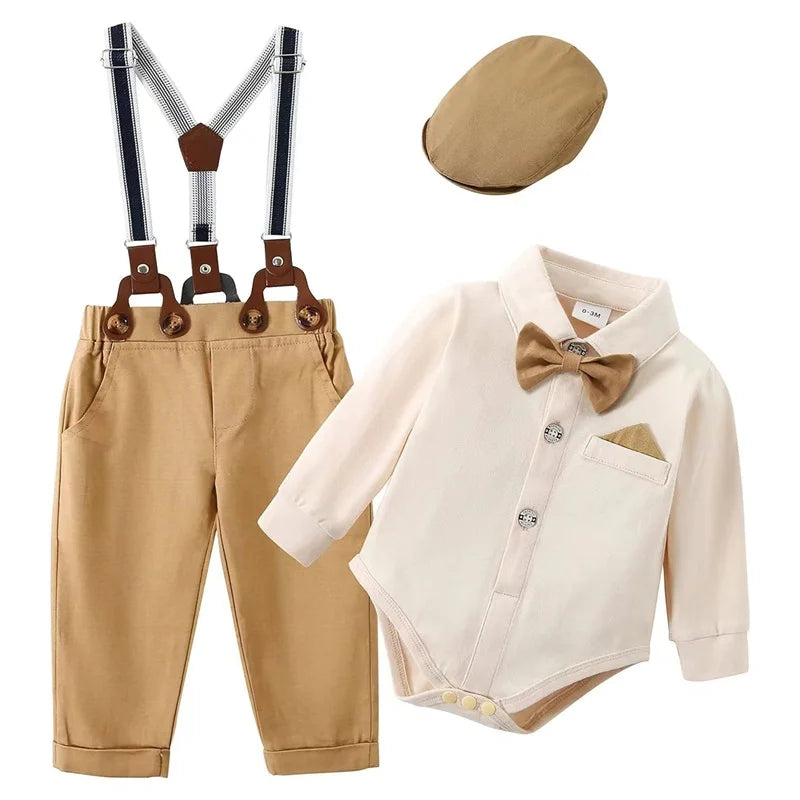 Conjunto Social Infantil Bebê Bege Bambino