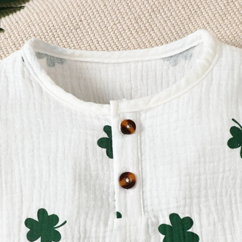 Conjunto Infantil Masculino Camisa/Short Casual Estampado Bambino