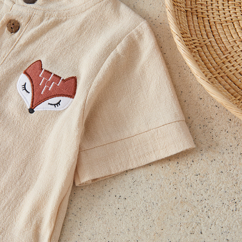Conjunto infantil masculino vermelho, conjunto infantil camisa/short, conjunto infantil de verão, conjunto infantil casual vermelho, conjunto infantil menino bege