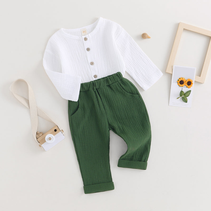 Conjunto infantil masculino verde, conjunto infantil camisa manga comprida/calça, conjunto infantil de verão, conjunto infantil casual verde, conjunto infantil menino verde