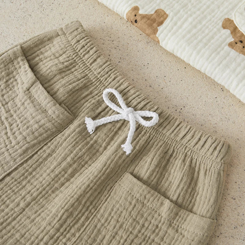 Conjunto Infantil menino estampado ursinho, Conjunto infantil masculino casual, conjunto infantil camisa/short ursinho, conjunto infantil de verão, conjunto infantil casual, conjunto infantil menino