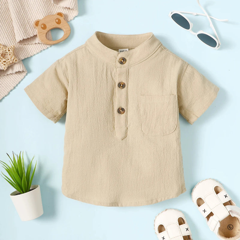 Camisa infantil, camisa social infantil, camisa infantil de menino, camisa para menino, camisa de menino verão, camisa cáqui menino