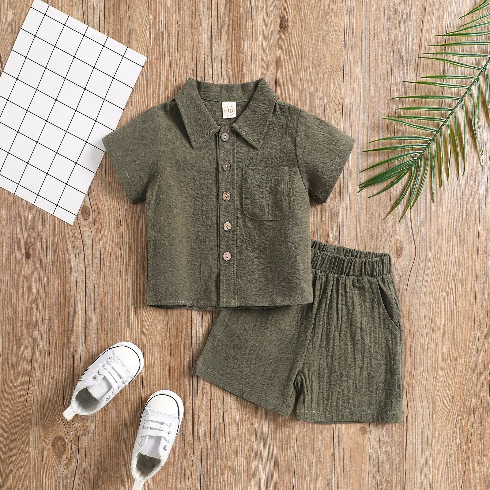 Conjunto infantil masculino, conjunto infantil camisa/short de linho, conjunto infantil de verão, conjunto infantil casual, conjunto infantil menino