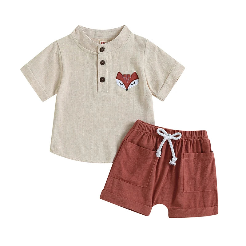 Conjunto infantil masculino vermelho, conjunto infantil camisa/short, conjunto infantil de verão, conjunto infantil casual vermelho, conjunto infantil menino bege