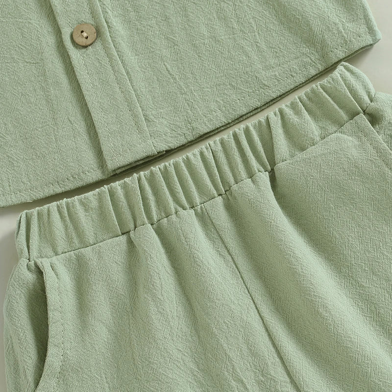 Conjunto infantil masculino verde, conjunto infantil camisa/short, conjunto infantil de verão, conjunto infantil casual verde, conjunto infantil menino verde