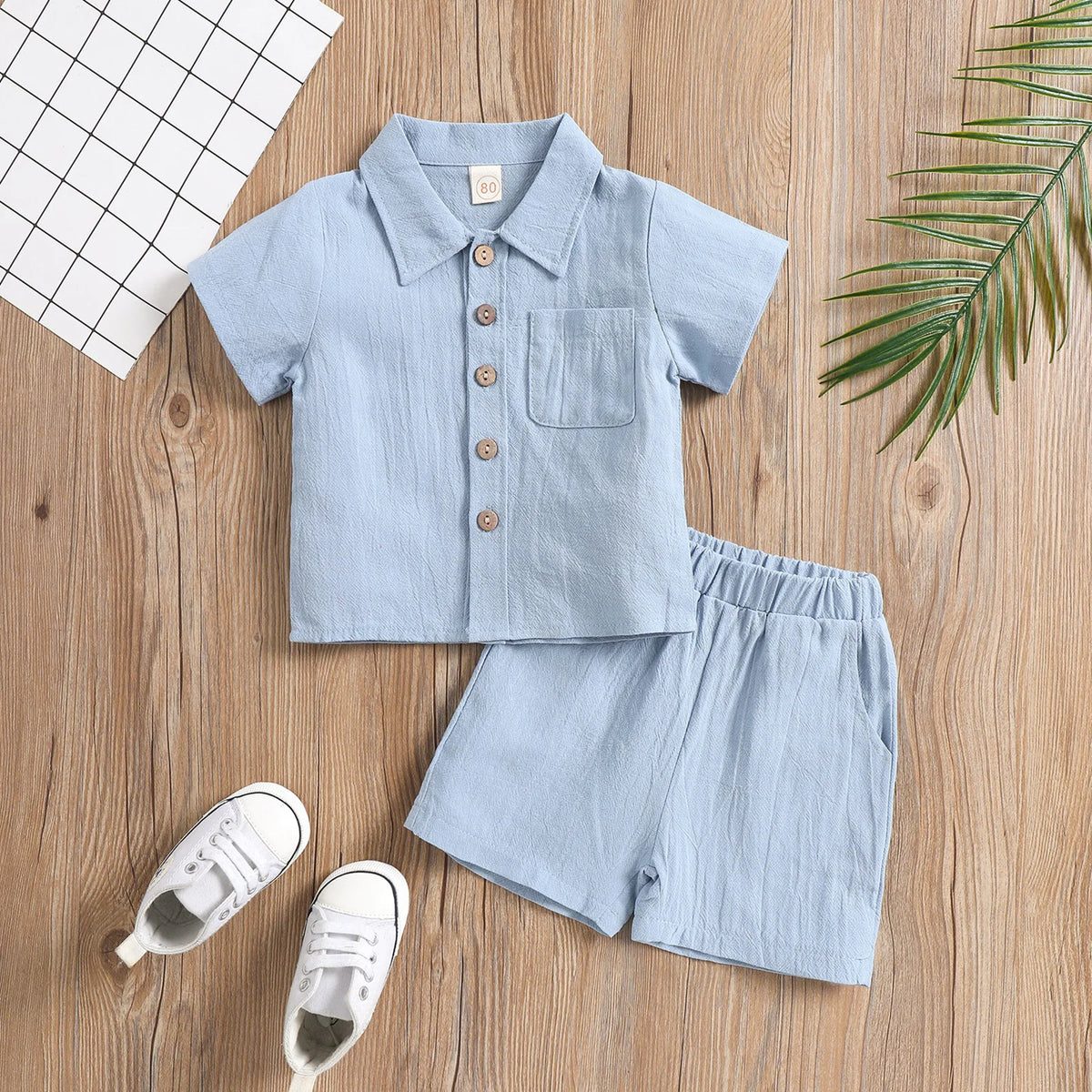 Conjunto infantil masculino, conjunto infantil camisa/short de linho, conjunto infantil de verão, conjunto infantil casual, conjunto infantil menino