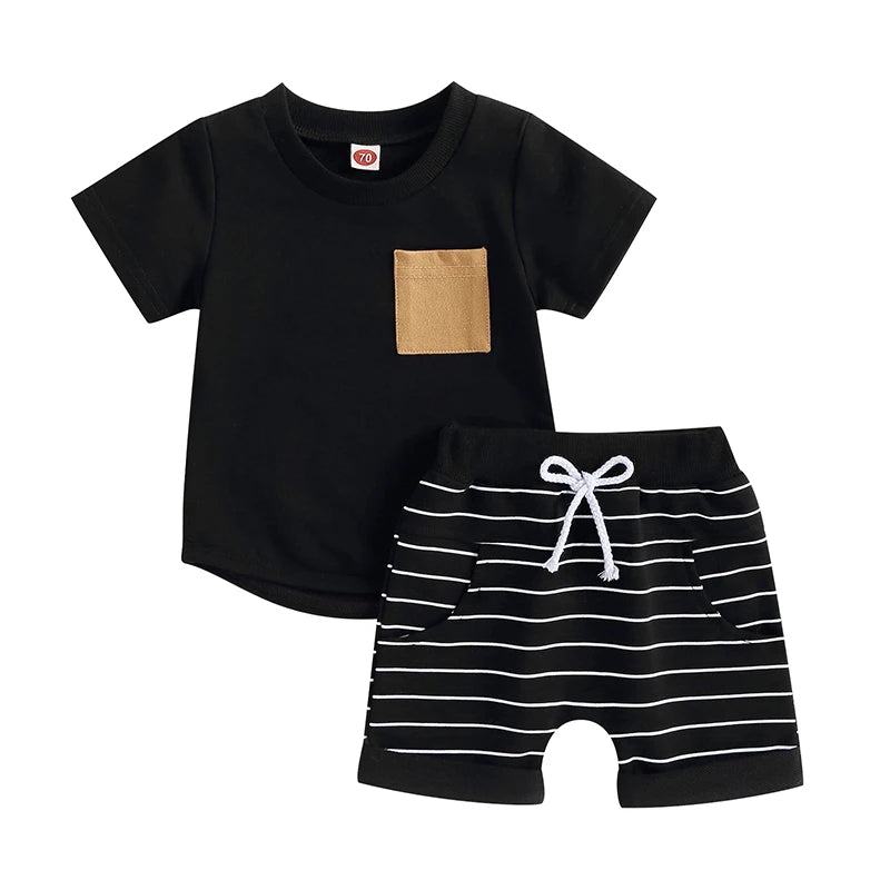 Conjunto infantil masculino, conjunto infantil camisa/short, conjunto infantil de verão, conjunto infantil casual, conjunto infantil menino listrado