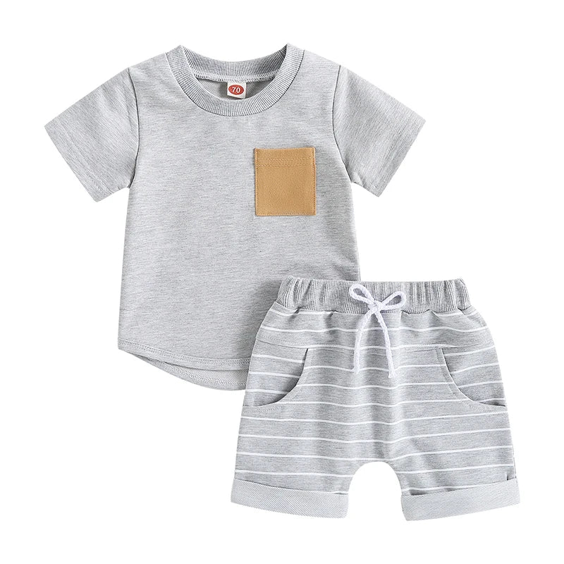 Conjunto infantil masculino, conjunto infantil camisa/short, conjunto infantil de verão, conjunto infantil casual, conjunto infantil menino listrado