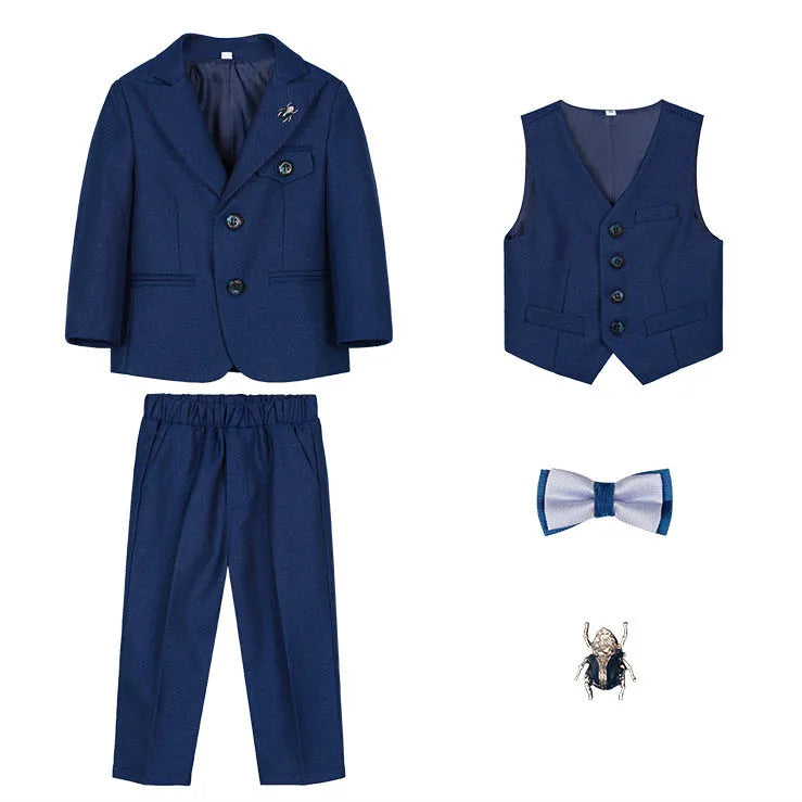 terno infantil azul, terno menino casamento, conjunto social infantil, roupa social menino, terno infantil elegante