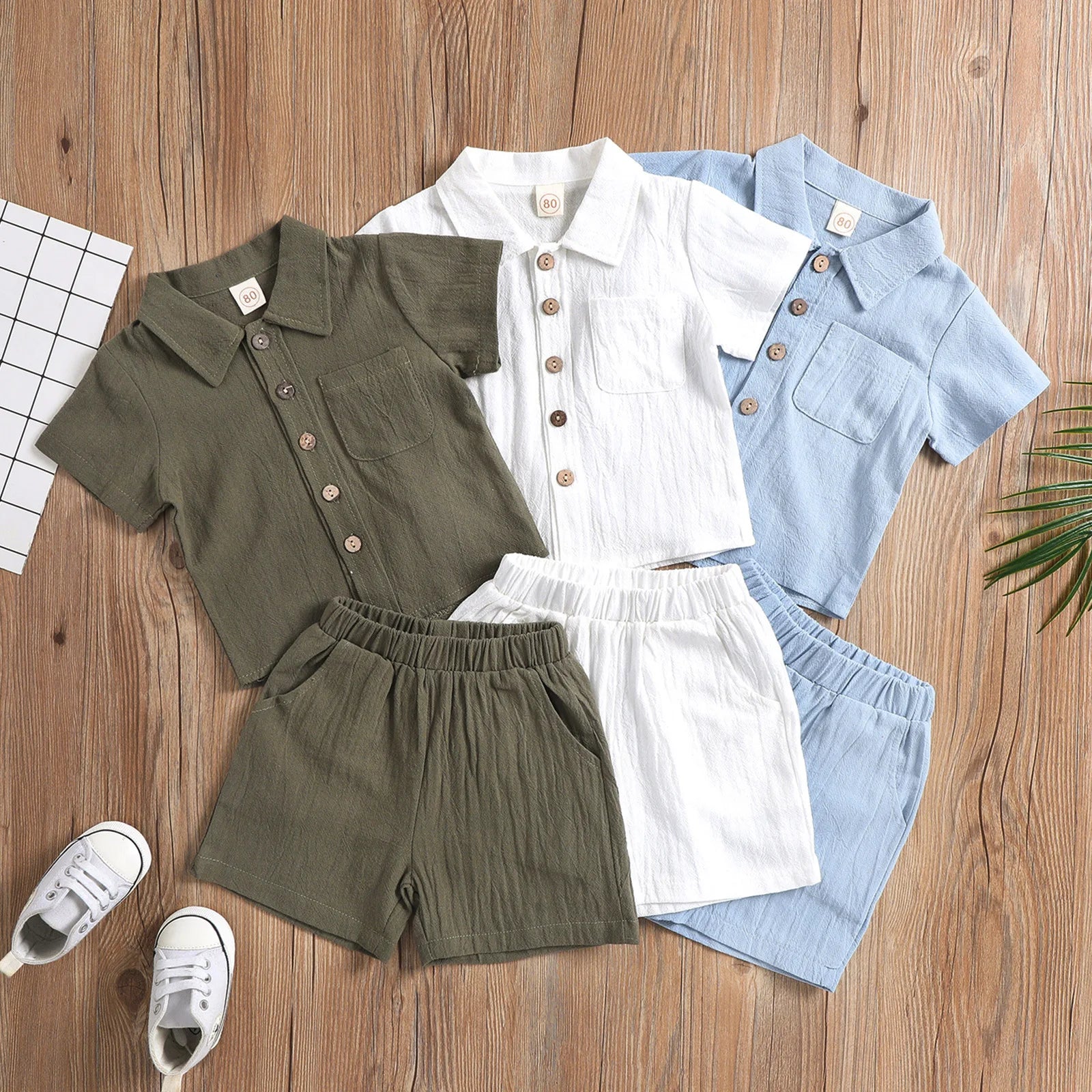Conjunto infantil masculino, conjunto infantil camisa/short de linho, conjunto infantil de verão, conjunto infantil casual, conjunto infantil menino