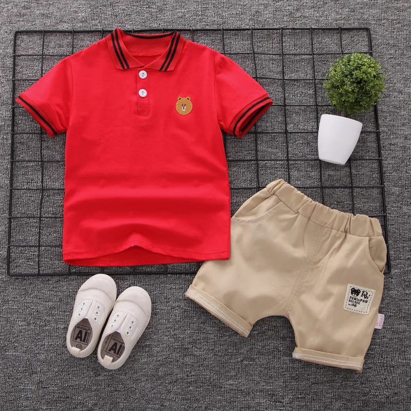 Conjunto infantil masculino, conjunto infantil camisa polo/short, conjunto infantil de verão, conjunto infantil casual, conjunto infantil menino