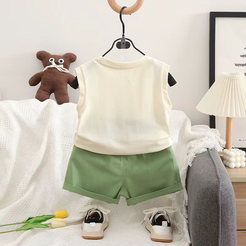 Conjunto Infantil Masculino regata/short, conjunto infantil menino, conjunto infantil de verão, conjunto infantil casual de algodão, conjunto infantil casual, Conjunto Infantil Masculino de verão