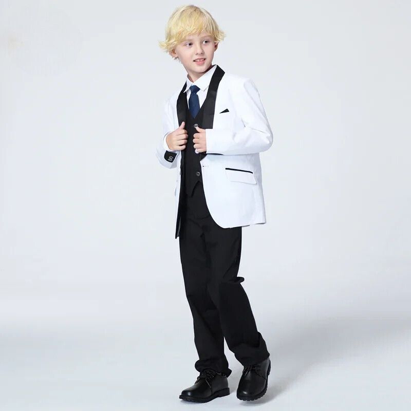 Terno Infantil Branco, Terno Infantil Masculino preto e branco, Terno masculino infantil