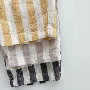 Calça infantil, calça infantil masculina, calça infantil listrada, calça infantil masculina larga, calça masculina listrada para menino, calça infantil de linho, calça de menino