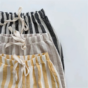 Calça infantil, calça infantil masculina, calça infantil listrada, calça infantil masculina larga, calça masculina listrada para menino, calça infantil de linho, calça de menino