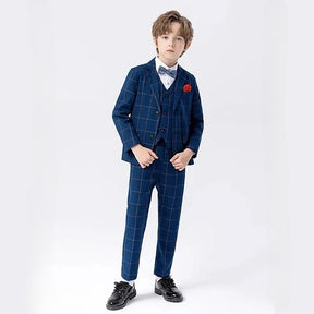 Terno Infantil Masculino Azul Marinho, Terno infantil azul marinho xadrez, terno infantil xadrez, terno infantil menino, terno infantil moderno, terno infantil slim