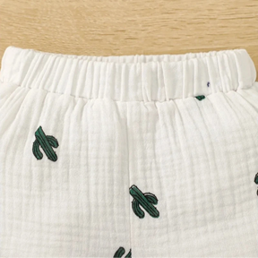Conjunto Infantil Masculino Camisa/Short Casual Estampado Bambino