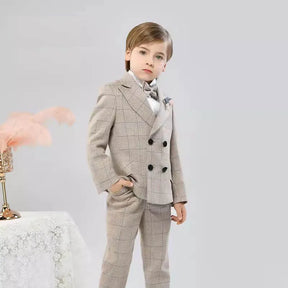 Terno infantil masculino transpassado, terno infantil masculino xadrez, terno infantil menino xadrez vintage, terno infantil menino xadrez traspassado