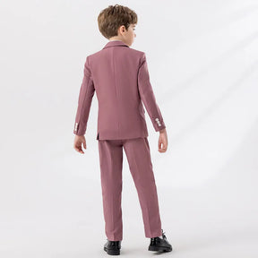 Terno infantil Masculino Marrom Rosado, Terno infantil masculino slim fit, terno infantil masculino moderno, terno infantil masculino rosa, terno infantil menino 