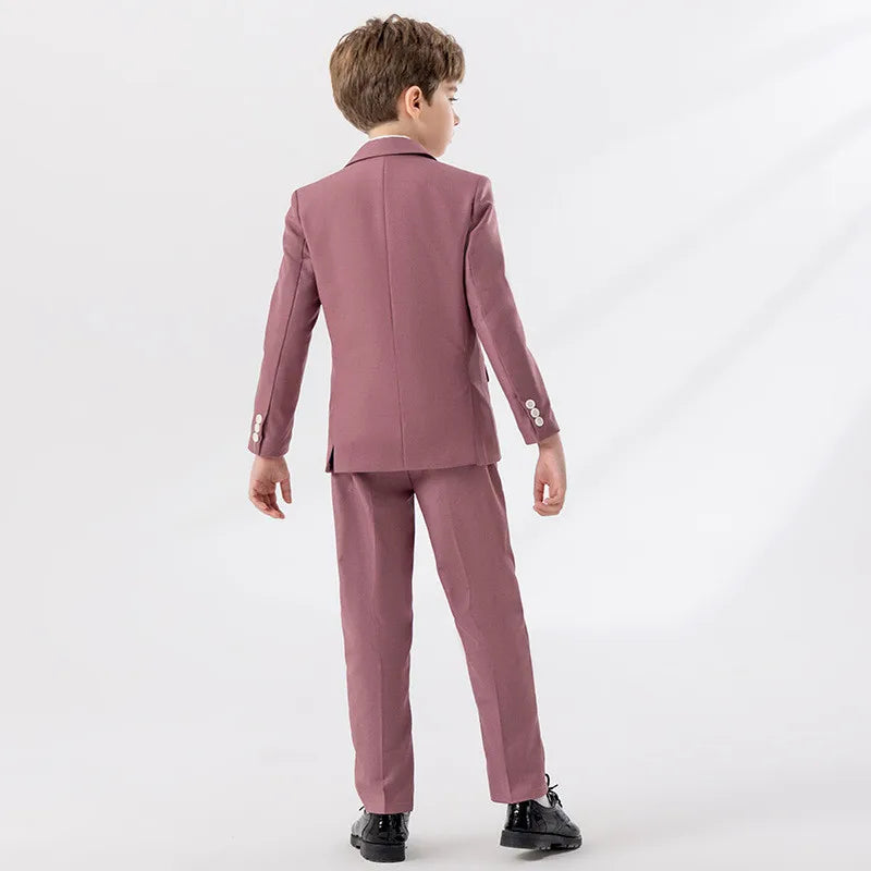 Terno infantil Masculino Marrom Rosado, Terno infantil masculino slim fit, terno infantil masculino moderno, terno infantil masculino rosa, terno infantil menino 