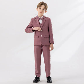 Terno infantil Masculino Marrom Rosado, Terno infantil masculino slim fit, terno infantil masculino moderno, terno infantil masculino rosa, terno infantil menino 