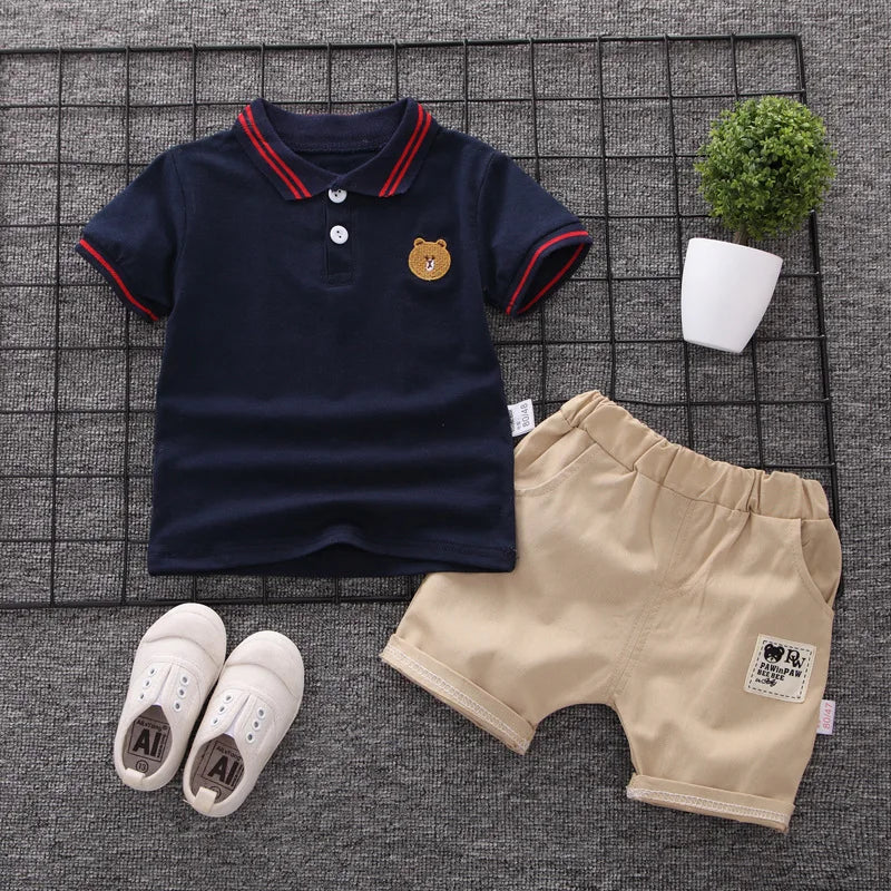 Conjunto infantil masculino, conjunto infantil camisa polo/short, conjunto infantil de verão, conjunto infantil casual, conjunto infantil menino 