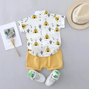 Conjunto Infantil menino deserto, Conjunto infantil masculino casual, conjunto infantil camisa/short deserto, conjunto infantil de verão, conjunto infantil casual, conjunto infantil menino