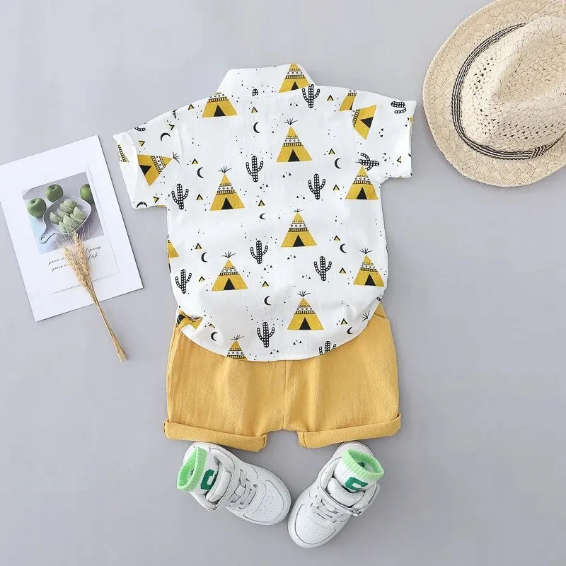 Conjunto Infantil menino deserto, Conjunto infantil masculino casual, conjunto infantil camisa/short deserto, conjunto infantil de verão, conjunto infantil casual, conjunto infantil menino