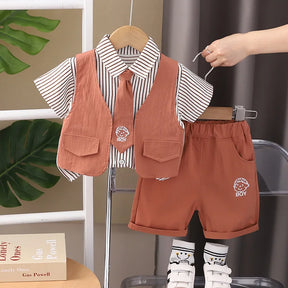 conjunto infantil masculino, conjunto social menino, roupa social bebê, conjunto com colete menino, look infantil elegante