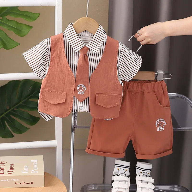 conjunto infantil masculino, conjunto social menino, roupa social bebê, conjunto com colete menino, look infantil elegante