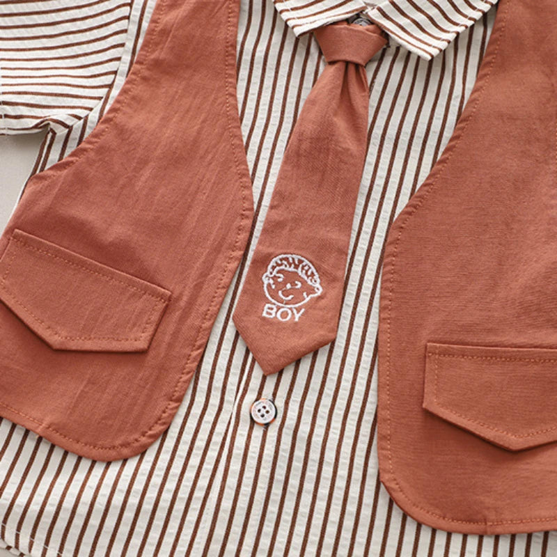 conjunto infantil masculino, conjunto social menino, roupa social bebê, conjunto com colete menino, look infantil elegante