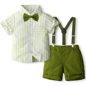 conjunto infantil masculino social, conjunto bebê social verde, roupa infantil com suspensório, conjunto menino elegante, roupa social menino festa