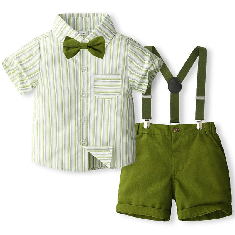 conjunto infantil masculino social, conjunto bebê social verde, roupa infantil com suspensório, conjunto menino elegante, roupa social menino festa