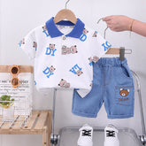 Conjunto infantil masculino ursinho, conjunto infantil camisa/short, conjunto infantil de verão, conjunto infantil casual, conjunto infantil menino 