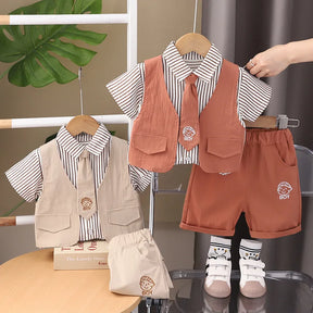 conjunto infantil masculino, conjunto social menino, roupa social bebê, conjunto com colete menino, look infantil elegante