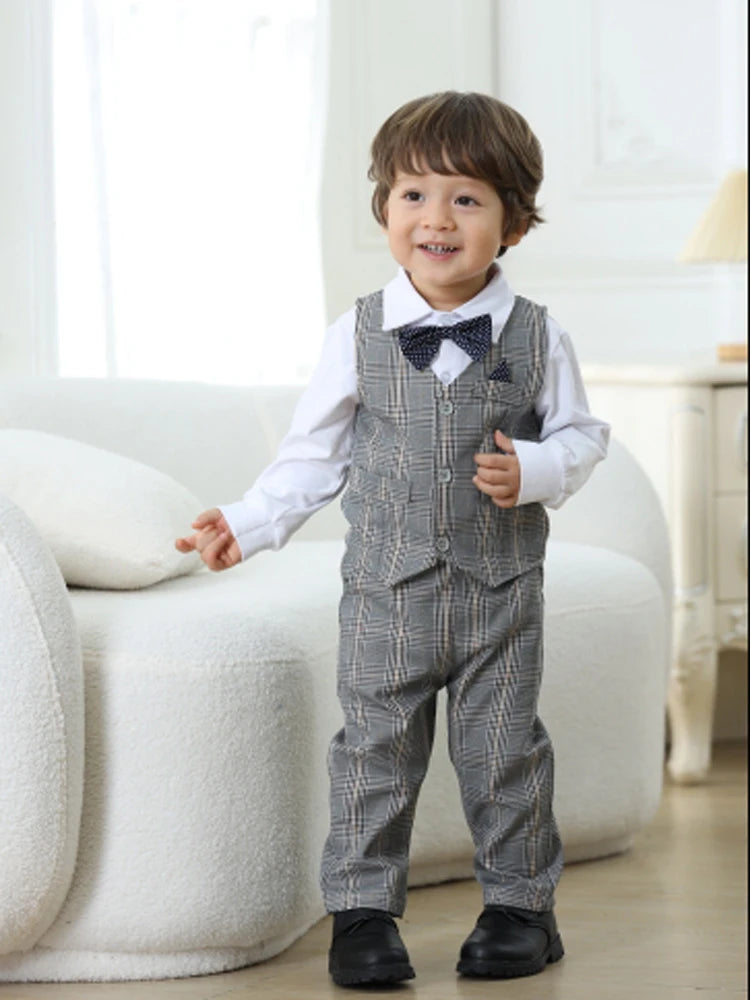 Conjunto Bebê Masculino Social Xadrez Lord Bambino