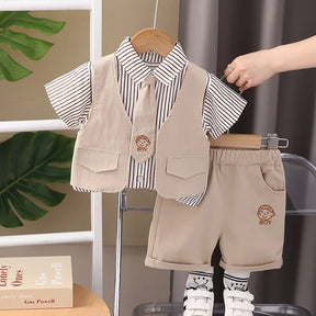 conjunto infantil masculino, conjunto social menino, roupa social bebê, conjunto com colete menino, look infantil elegante