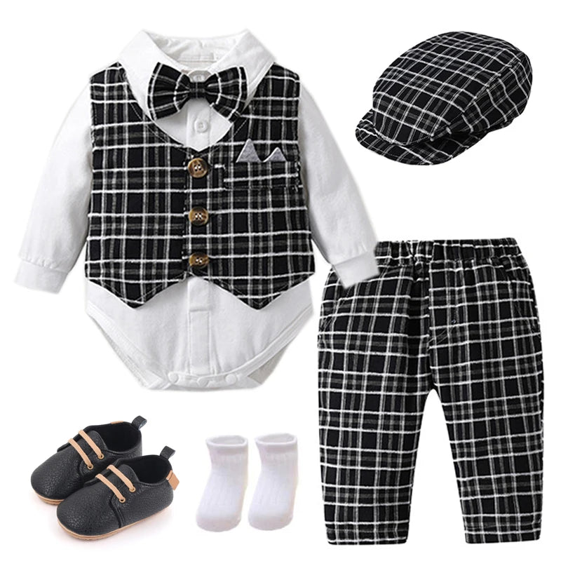 Conjunto Bebê Masculino Social Xadrez Classic Bambino