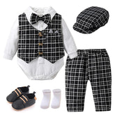 Conjunto Bebê Masculino Social Xadrez Classic Bambino