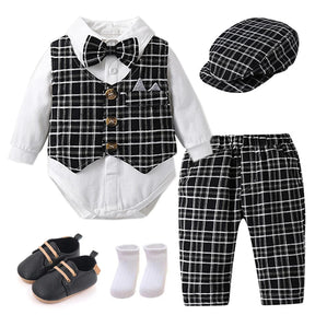 Conjunto Bebê Masculino Social Xadrez Classic Bambino