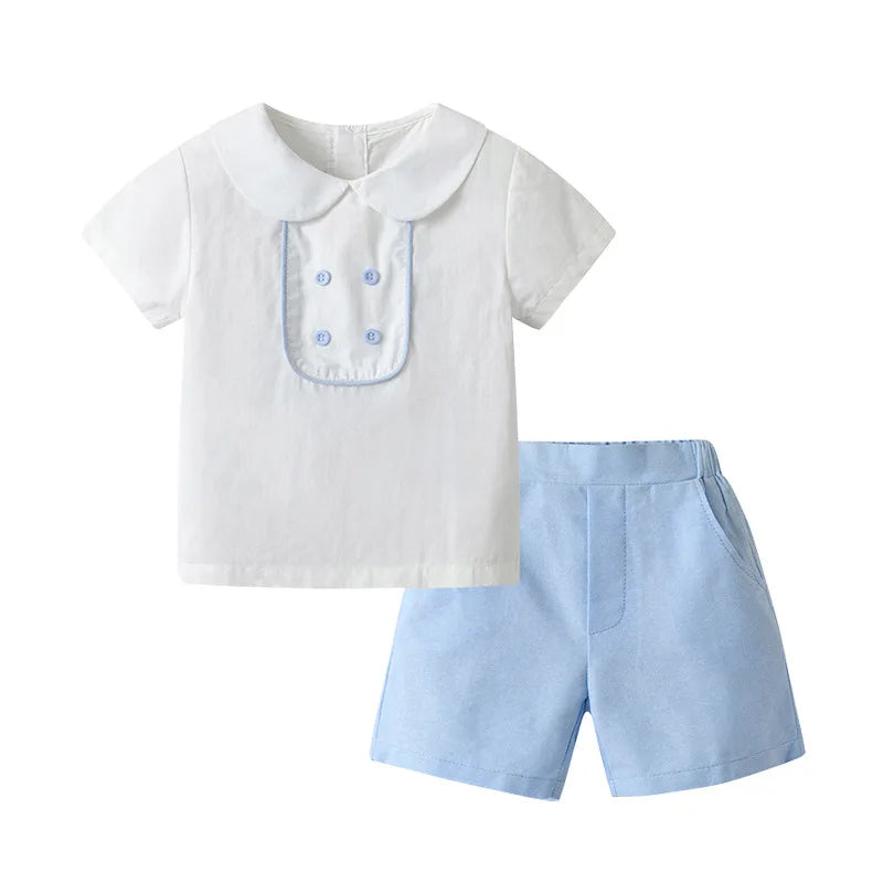 Conjunto Bebê Masculino Clássico Azul Bambino