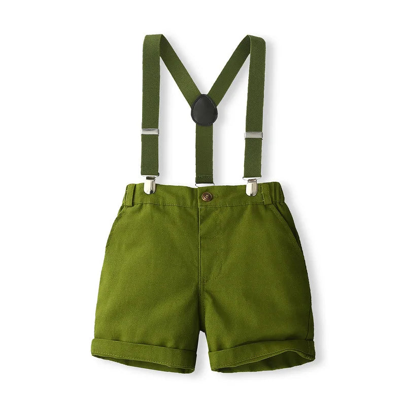 conjunto infantil masculino social, conjunto bebê social verde, roupa infantil com suspensório, conjunto menino elegante, roupa social menino festa