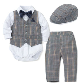 Conjunto Bebê Masculino Social Xadrez Lord Bambino